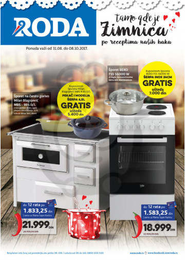 Roda Katalog Akcija Sve Za Zimnicu 31 08 08 10 2017 Kuda U Kupovinu