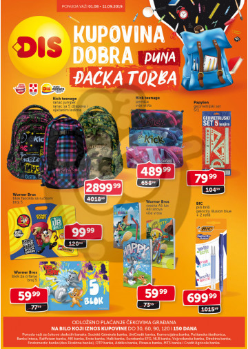 Dis Market Skolski Katalog Akcija 01 08 11 09 2019 Kuda U Kupovinu