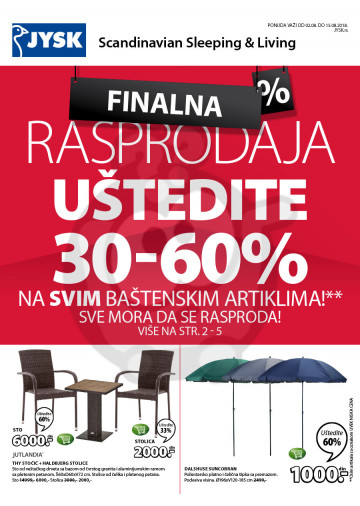 Jysk Katalog Akcija 02 08 15 08 2018 Kuda U Kupovinu