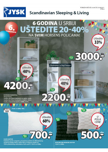 Jysk Katalog Akcija 6 Godina U Srbiji 21 09 04 10 2017 Kuda U Kupovinu