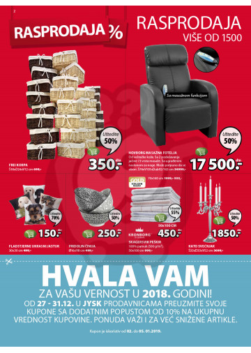 Jysk Katalog Akcija 27 12 2018 09 01 2019 Kuda U Kupovinu