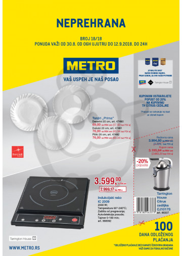 Metro Katalog Akcija Neprehrana 30 08 12 09 2018 Kuda U Kupovinu