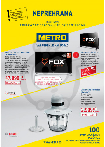 Metro Katalog Akcija Neprehrana 15 08 28 08 2019 Kuda U Kupovinu