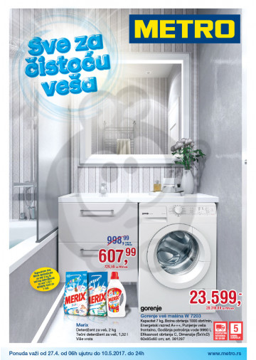 Metro Katalog Akcija Sve Za Pranje Vesa 27 04 10 05 2017 Kuda U Kupovinu