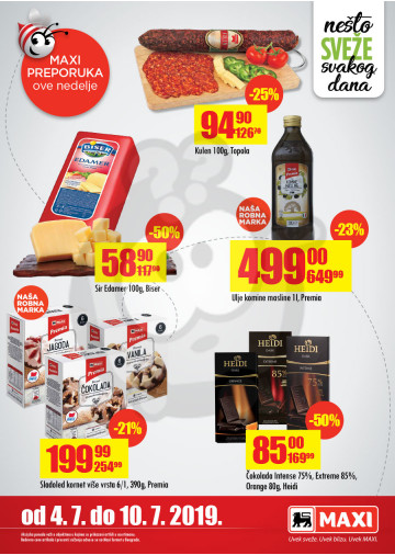 Maxi Nedeljna Akcija 04 07 10 07 2019 Kuda U Kupovinu