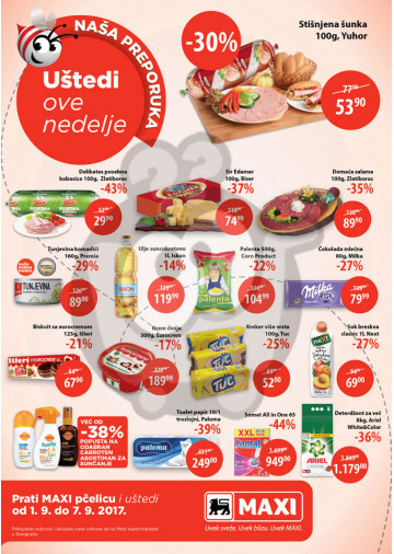 Maxi Nedeljna Akcija 01 09 07 09 2017 Kuda U Kupovinu