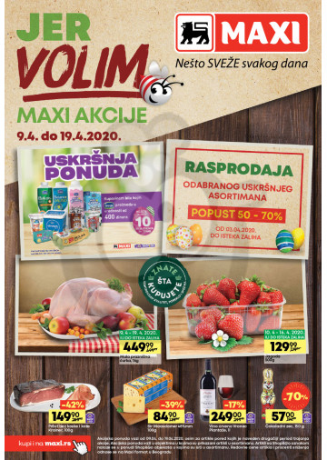 Maxi Nedeljna Akcija 09 04 19 04 2020 Kuda U Kupovinu