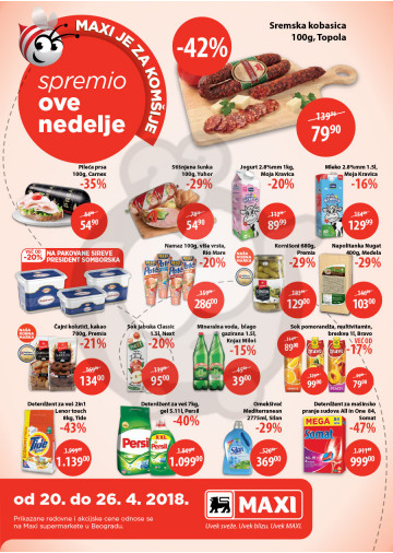 Maxi Nedeljna Akcija 20 04 26 04 2018 Kuda U Kupovinu