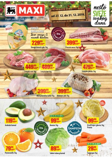 Maxi Vikend Akcija 27 12 31 12 2019 Kuda U Kupovinu