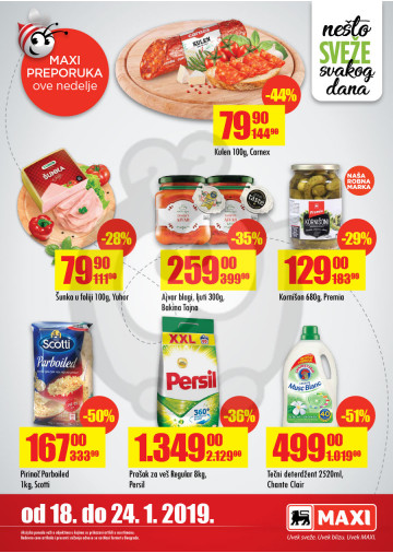 Maxi Nedeljna Akcija 18 01 24 01 2019 Kuda U Kupovinu