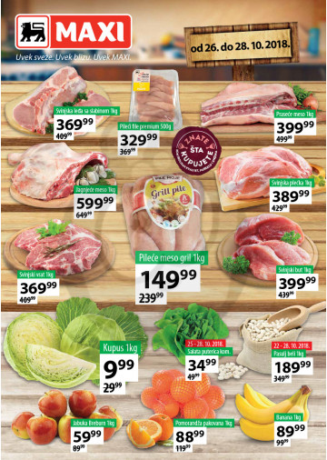 Maxi Vikend Akcija 26 10 28 10 2018 Kuda U Kupovinu