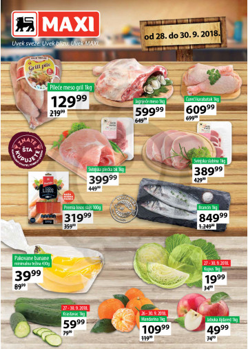 Maxi Vikend Akcija 28 09 30 09 2018 Kuda U Kupovinu