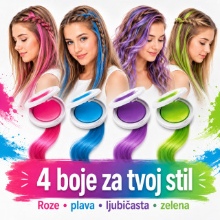 Magične boje za kosu – set 4 privremene boje