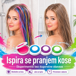 Magične boje za kosu – set 4 privremene boje