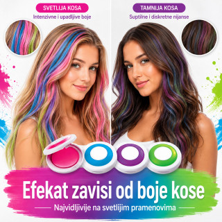 Magične boje za kosu – set 4 privremene boje
