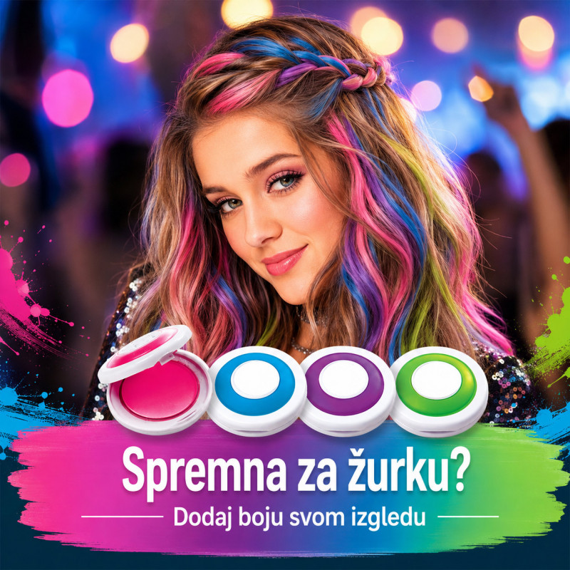 Magične boje za kosu – set 4 privremene boje