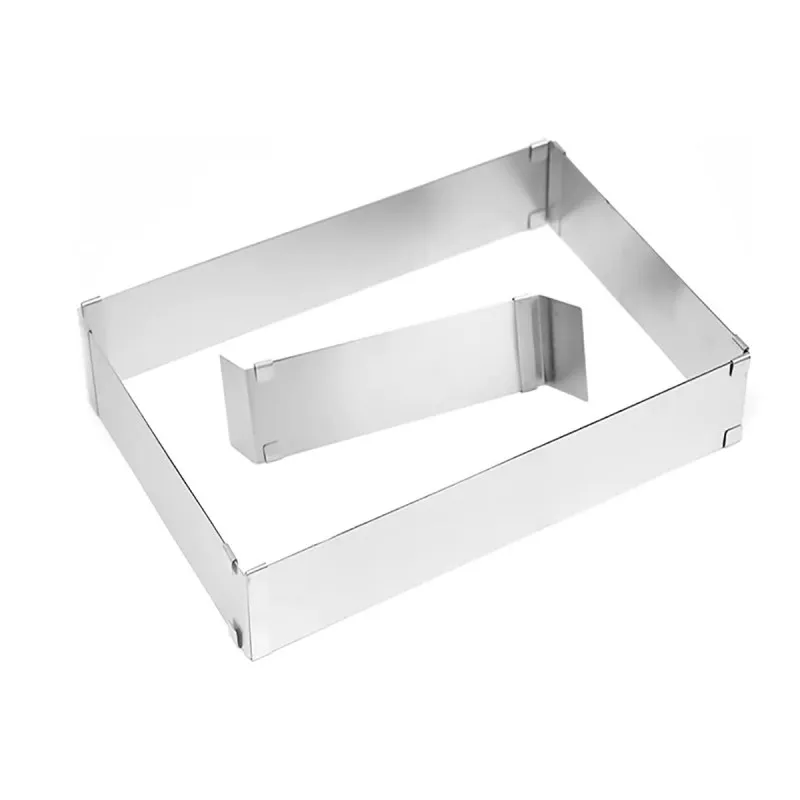 Pravougaoni podesivi kalup od inox-a za spremanje poslastica i jela