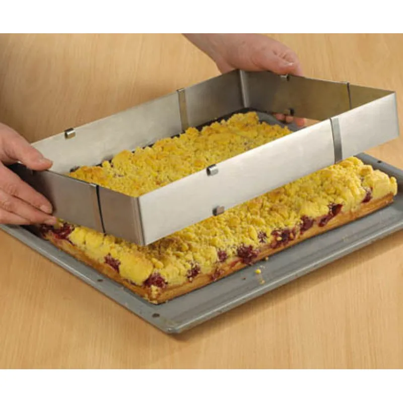Okrugli podesivi kalup od inox-a za spremanje poslastica i jela