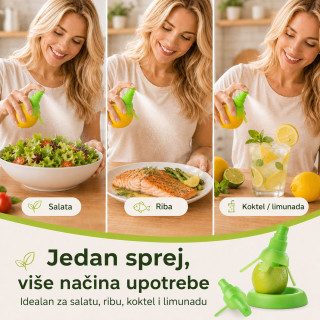 Sprej za limun i limetu – set 2u1 sa podmetačem