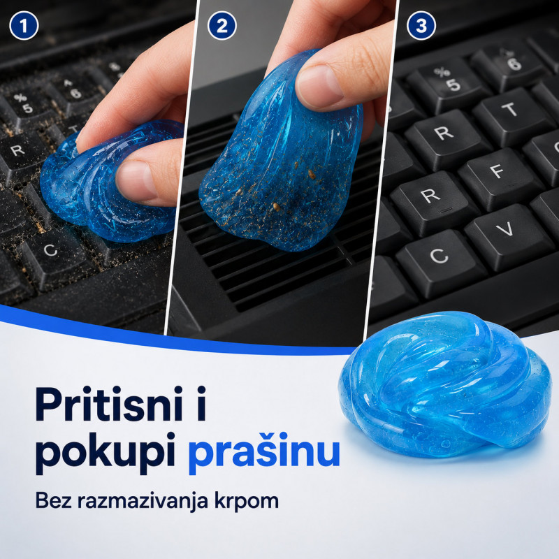 Super Clean gel guma za tastaturu, auto i elektroniku