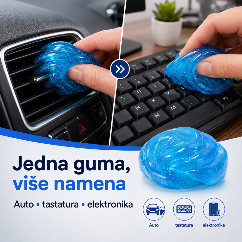 Super Clean gel guma za tastaturu, auto i elektroniku