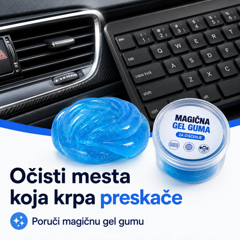 Super Clean gel guma za tastaturu, auto i elektroniku
