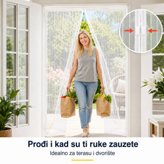 Magic Mesh magnetna mreža za vrata – protiv komaraca i insekata - BELA
