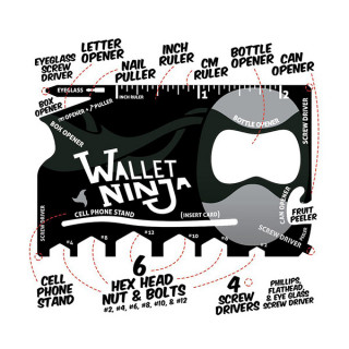 Wallet Ninja - 18 u 1 multifunkcionalna alat-kartica