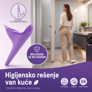 Prenosivi ženski urinal – diskretno rešenje za putovanja i javne toalete
