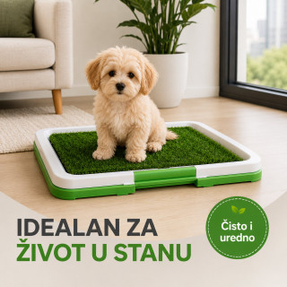 Higijenski toalet za ljubimce sa veštačkom travom za pse i mačke – za stan i terasu