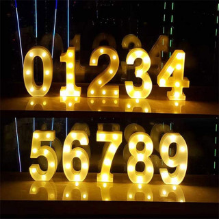 3D svetleći brojevi