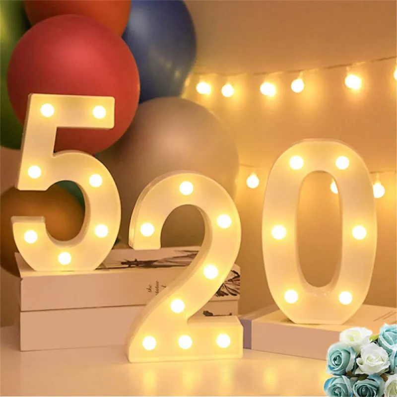3D svetleći brojevi