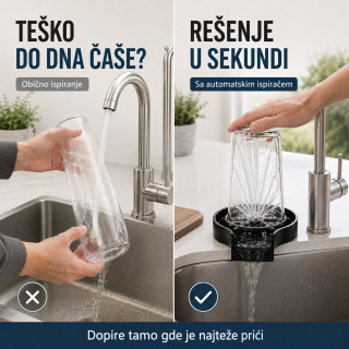 Automatski ispirač čaša i flaša za sudoperu