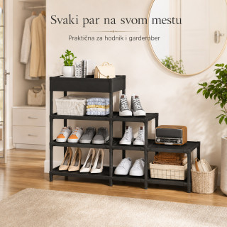 Višenamenska modularna polica za obuću i odlaganje