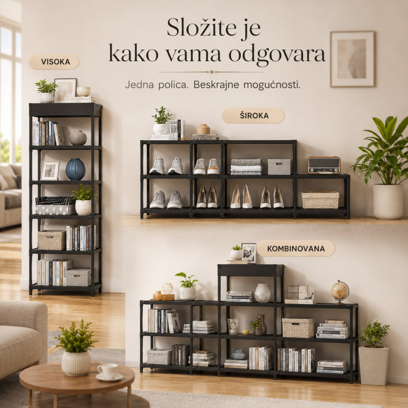 Višenamenska modularna polica za obuću i odlaganje