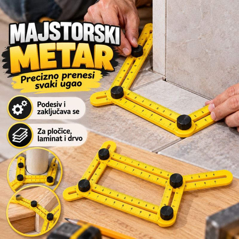 Majstorski metar za merenje i iscrtavanje uglova i pravilnih oblika