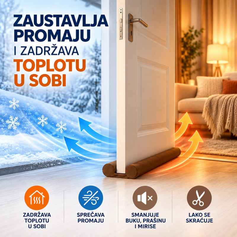 Dvostruki izolator za vrata – zaštita od promaje i hladnog vazduha