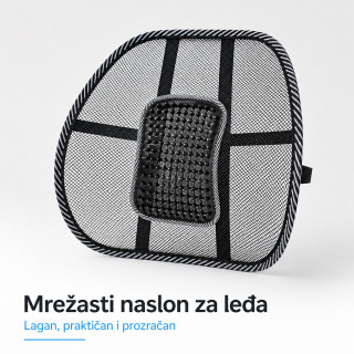 Mrežasti naslon za leđa i udobnije sedenje - za auto, kuću i kancelariju