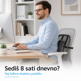 Mrežasti naslon za leđa i udobnije sedenje - za auto, kuću i kancelariju