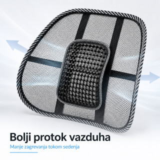Mrežasti naslon za leđa i udobnije sedenje - za auto, kuću i kancelariju