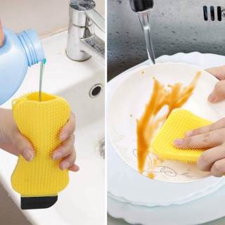 Sponge Hero - 3u1 silikonska četka+ lopatica za ribanje