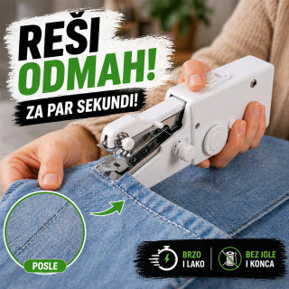 Mini mašina za šivenje - Brza popravka odeće bez igle, konca i nošenja kod krojača.