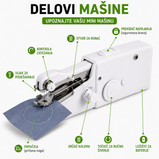 Mini mašina za šivenje - Brza popravka odeće bez igle, konca i nošenja kod krojača.