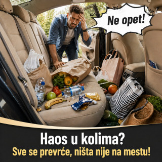 2 x Auto kuka za torbe i kese – dvostruki držač za sedište - Set od 2 komada