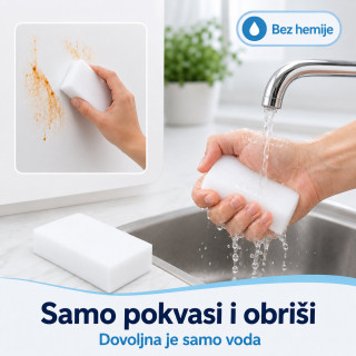 Set 2 magična melaminska sunđera za čišćenje bez hemije