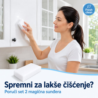 Set 2 magična melaminska sunđera za čišćenje bez hemije