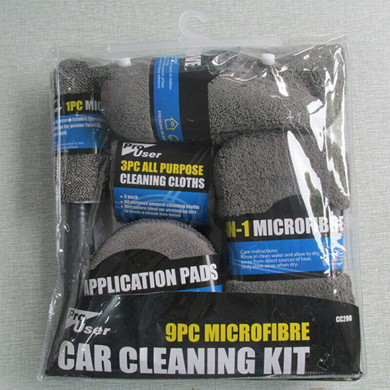 Devetodelni mikrofiber set za pranje kola