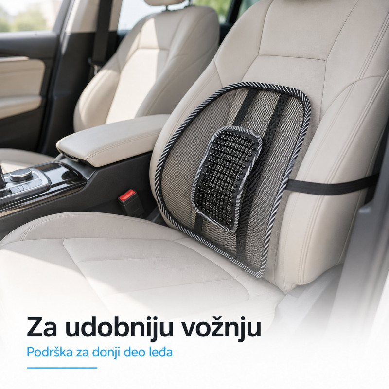 Mrežasti naslon za leđa i udobnije sedenje - za auto, kuću i kancelariju
