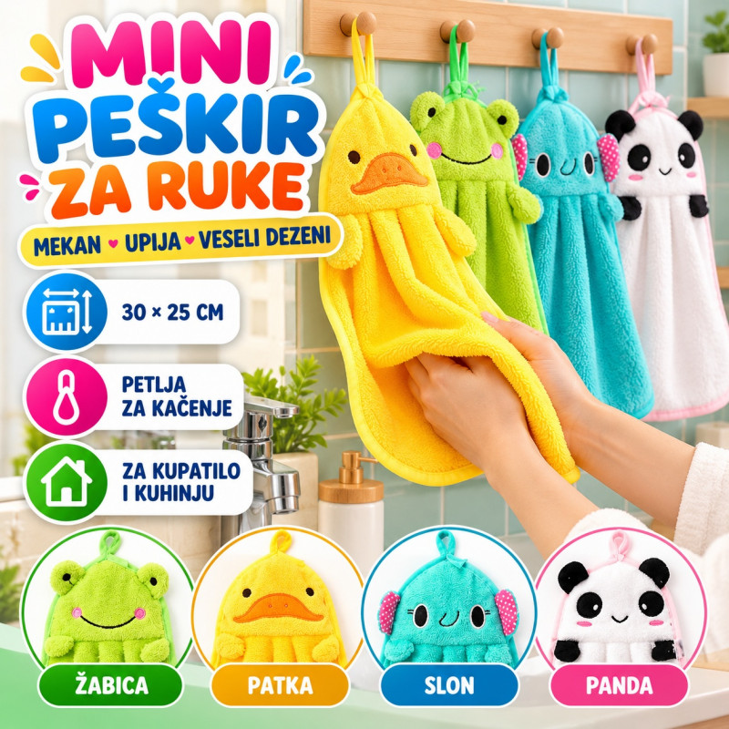 Mini peškir u raznim oblicima