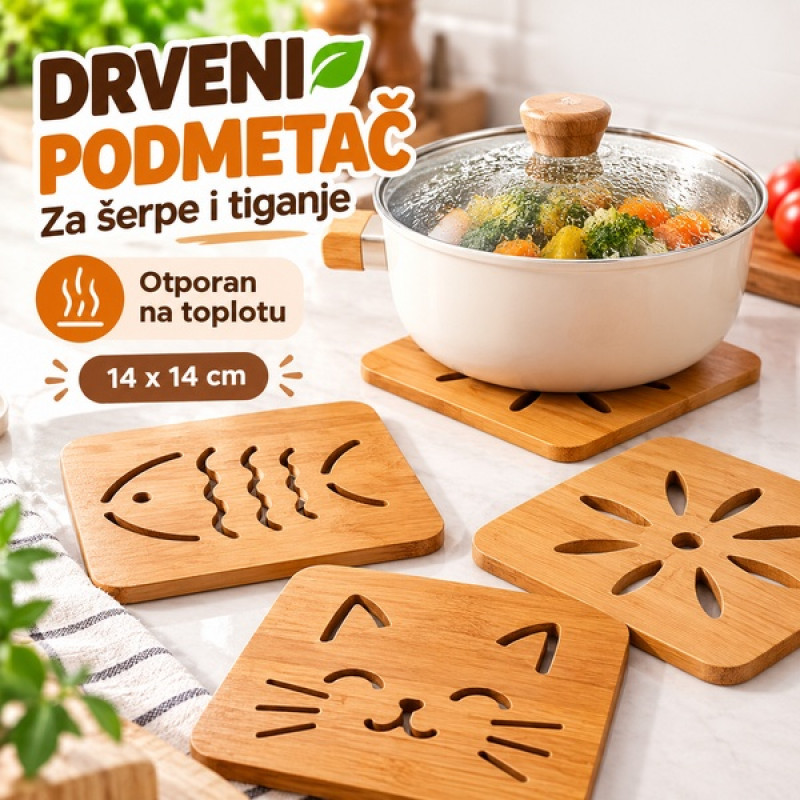 Protecting Wood Cup - Drveni podmetač za šerpe i tiganje